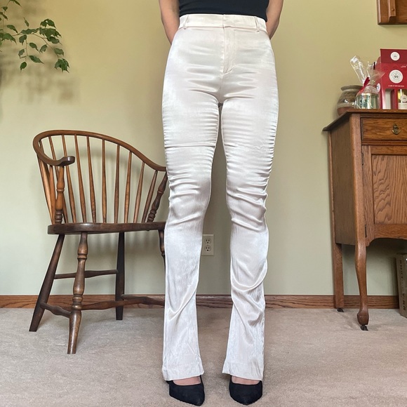Full length satin effect pants - Picture 4 of 4